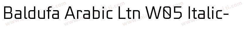 Baldufa Arabic Ltn W05 Italic字体转换